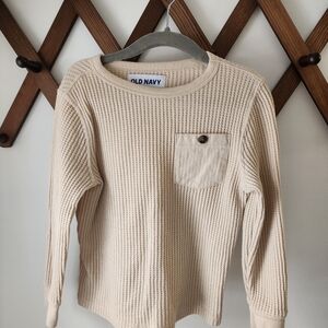 Old Navy Beige Waffle Knit Top